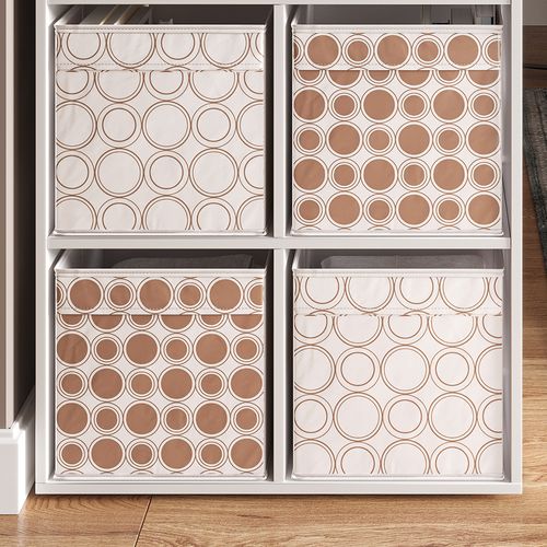 Boîte Pliante  37053 Blanc/or 30x30cm Set De 2