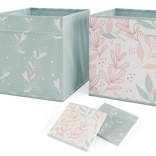 Boîte Pliante 37055 Turquoise 30x30cm Set De 2