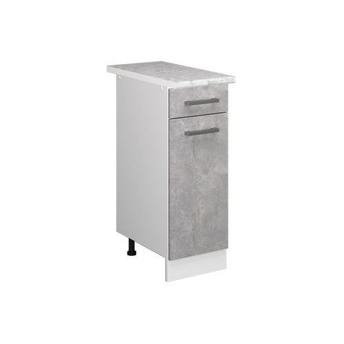 Meuble Cuisine R-line 37711 Béton 30cm , Pt Marbre