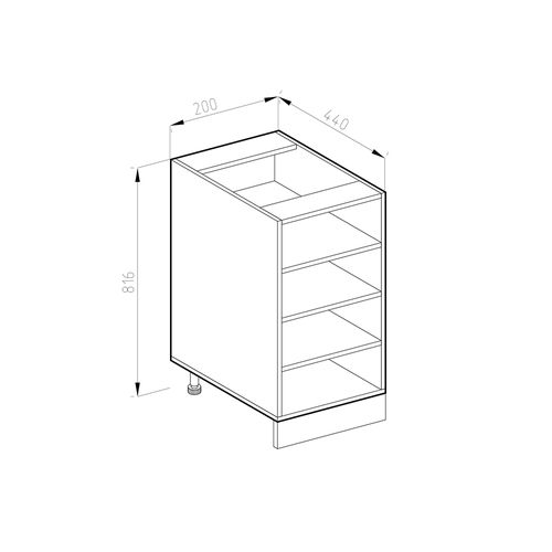 Etagère De Cuisine R-line 37745 Blanc 20cm , Pt Marbre