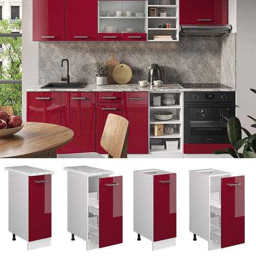 Meuble De Cuisine R-line 37763 Rouge Brillant 30cm Sans Pt