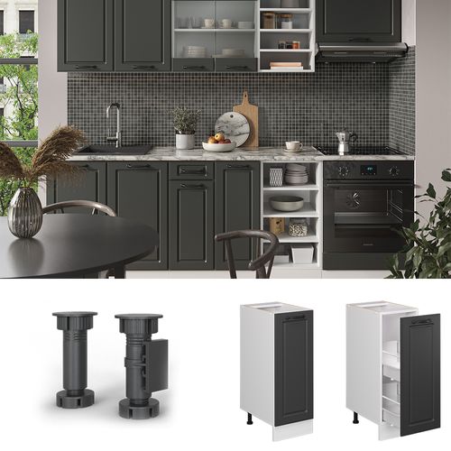 Meuble De Cuisine R-line 37769 Anthracite Campagne 30cm Sans Pt