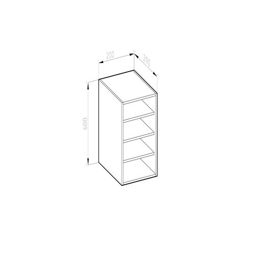 Armoire Suspendue R-line 37345 Blanc 20cm