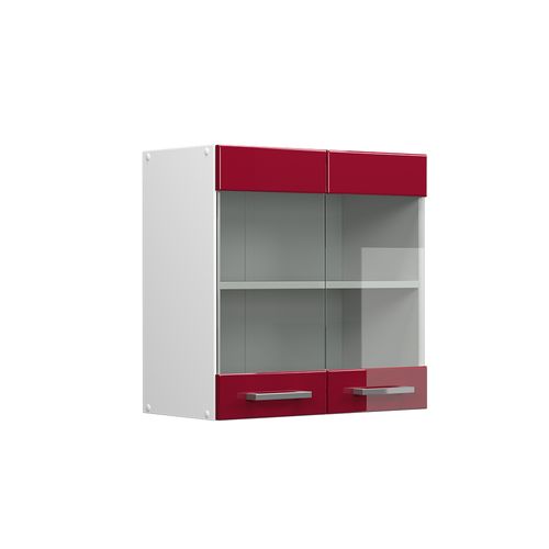 Armoire En Verre R-line 37784 Rouge Brillant 60cm