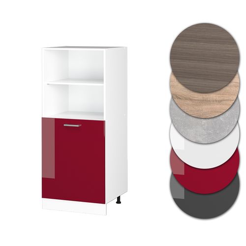 Meuble Pour Four R-line 37792 Rouge Brillant 60cm