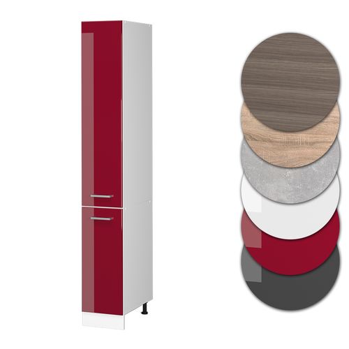 Meuble Haute De Cuisine R-line 37808 Rouge Brillant 30cm