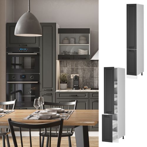 Meuble Haute De Cuisine R-line 37811 Anthracite Campagne 30cm