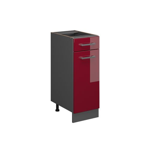 Meuble Cuisine R-line 37815 Rouge Brillant 30cm Sans Pt