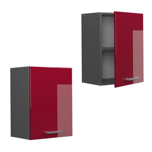 Elément Haut De Cuisine R-line 37835 Rouge Brillant 45cm