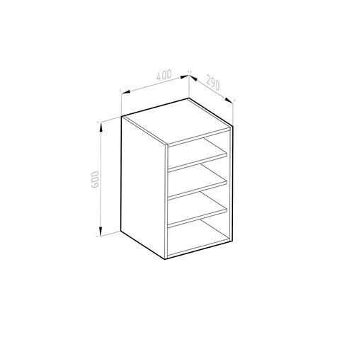 Armoire Suspendue R-line 37349 Anthracite 40cm