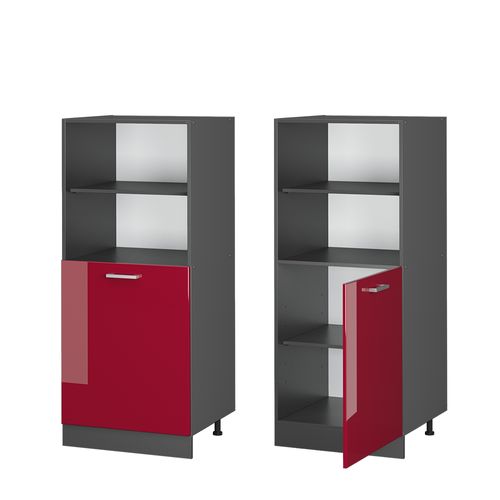 Meuble Pour Four R-line 37843 Rouge Brillant 60cm