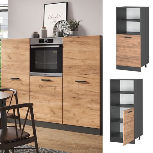 Meuble Pour Four R-line 37844 Chêne De Force Doré 60cm