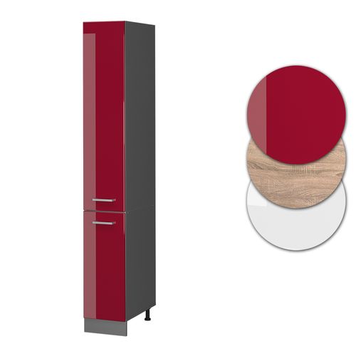 Meuble Haute De Cuisine R-line 37851 Rouge Brillant 30cm
