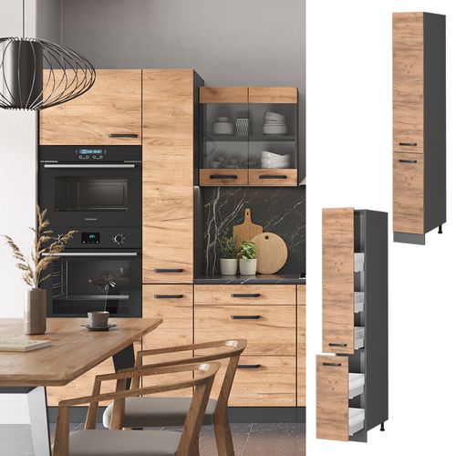 Meuble Haute De Cuisine R-line 37852 Chêne De Force Doré 30cm