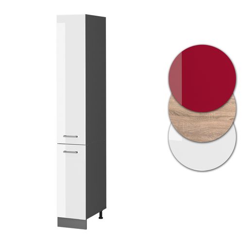 Meuble Haute De Cuisine R-line 37854 Blanc Haute Brillance 30cm