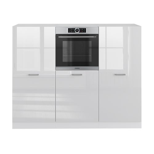 Bloc Cuisine R-line 37629 Blanc Brillant/blanc 180cm Sans Pt