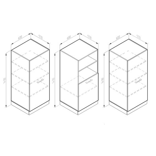 Bloc Cuisine R-line 37630 Gris Noble/blanc 180cm Sans Pt