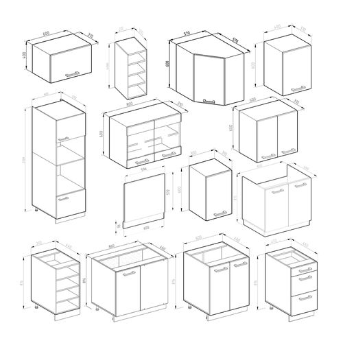 Cuisine En Angle R-line 37701 Anthracite Maison De Campagne/blanc 247x46cm Sans Pt