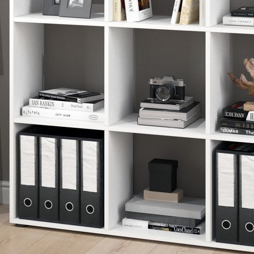 Meuble De Rangement Cube Nove 37942 Blanc 104x108cm Avec 2 Boxes Pliants