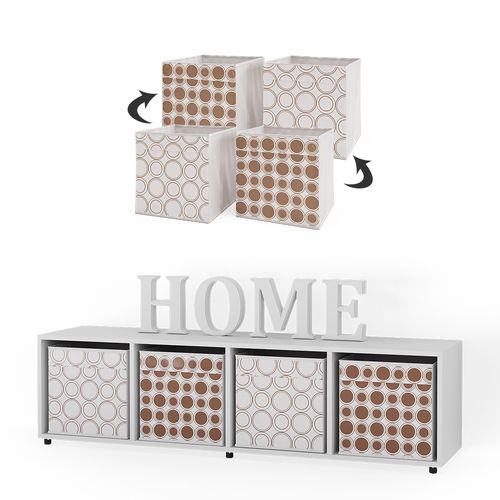 Meuble De Rangement Ludus, Blanc, 142.5x36.2cm