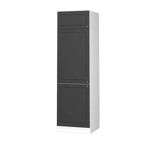 Armoire Pour Frigo Fame-line 37980 Anthrazit-gold Landhaus 60cm