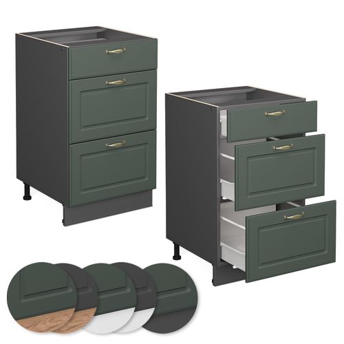 Meuble Cuisine Fame-line 37994 Vert Or Campagne 50cm Sans Pt