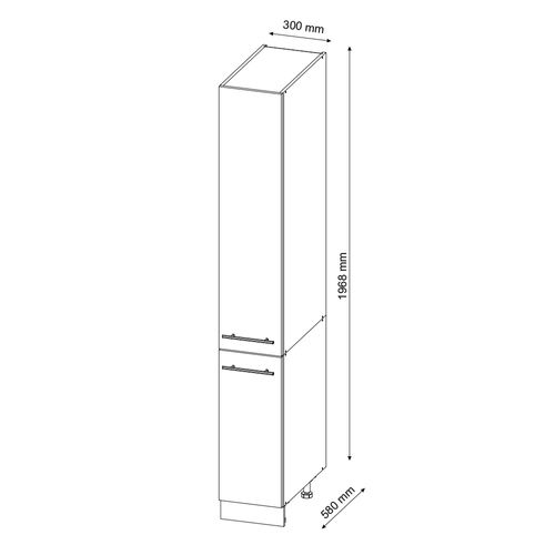 Meuble Haute De Cuisine Fame-line 38010 Vert Or Campagne 30cm