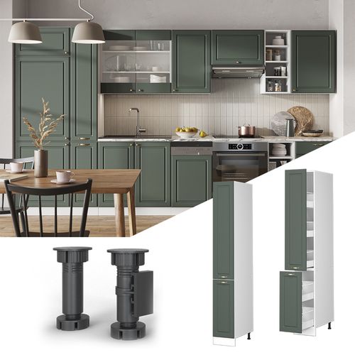 Meuble Haute De Cuisine Fame-line 38010 Vert Or Campagne 30cm