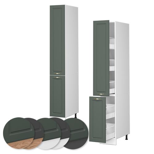 Meuble Haute De Cuisine Fame-line 38010 Vert Or Campagne 30cm