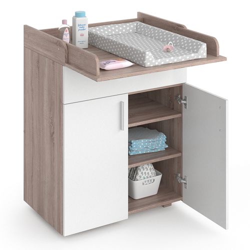 Commode à Langer Lena 37865 Blanc/sonoma 75x100cm