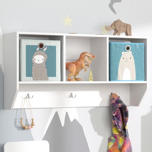 Étagère Enfant Luigi 38147 Blanc 31x56cm Avec 2 Boxes Pliants Opt.2