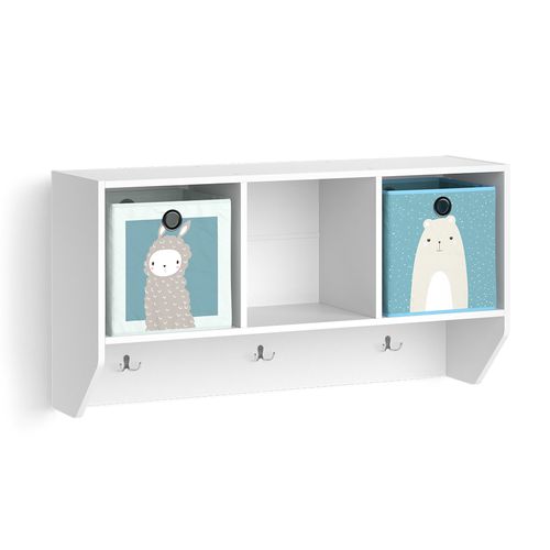 Étagère Enfant Luigi 38147 Blanc 31x56cm Avec 2 Boxes Pliants Opt.2