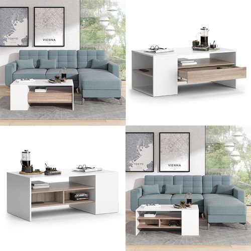 Table Basse Fabien 37954 Blanc 110x60cm