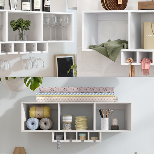 Étagère Pour Verres à Vin Vin 50139 Blanc Avec Porte-verre