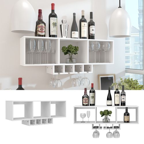 Étagère Pour Verres à Vin Vin 50139 Blanc Avec Porte-verre