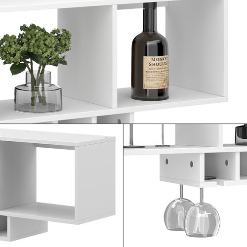 Étagère Pour Verres à Vin Vin 50139 Blanc Avec Porte-verre