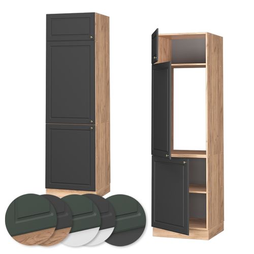 Armoire Pour Frigo Fame-line 38403 Anthracite-or 60cm