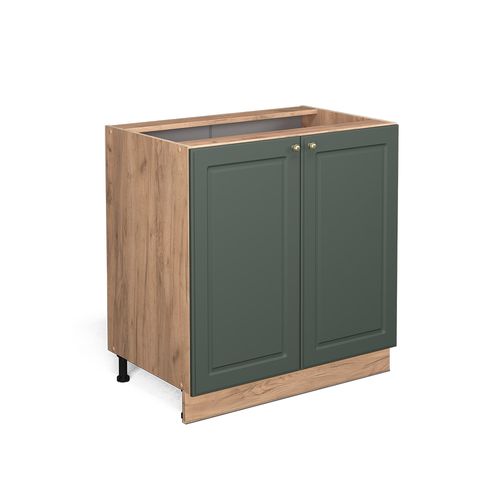Meuble Bas De Cuisine Fame-line 38330 Vert Or Campagne 80cm Avec Étagère, Sans Pt