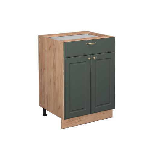 Meuble Cuisine Fame-line 38335 Vert Or Campagne 60cm Avec Tiroir, Sans Pt