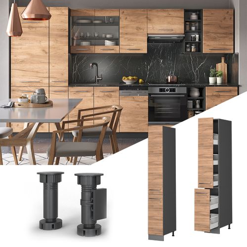 Meuble Haute De Cuisine Fame-line 38316 Chêne De Force Doré 30cm