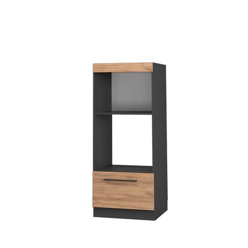Armoire Micro-ondes Fame-line 38425 Chêne De Force Doré 60cm Ouvert