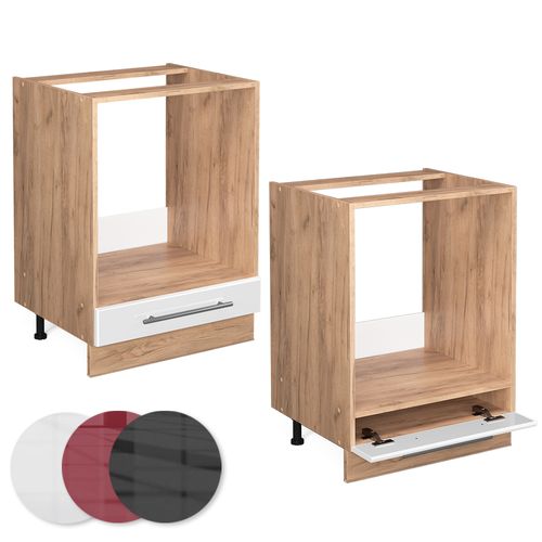 Meuble Pour Four Fame-line 38357 Blanc Haute Brillance 60cm Sans Pt