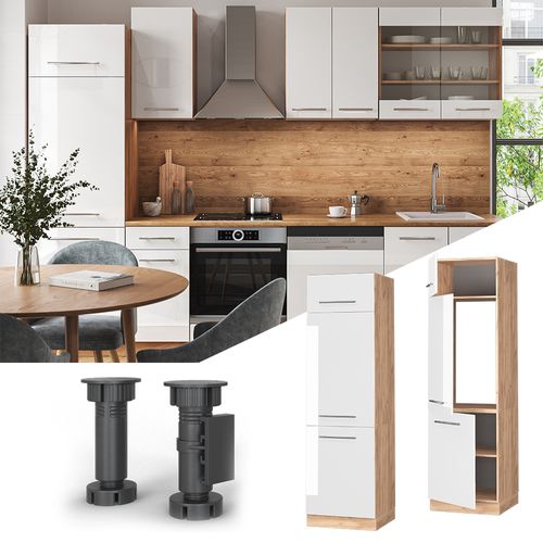 Armoire Pour Frigo Fame-line 38407 Blanc Haute Brillance 60cm