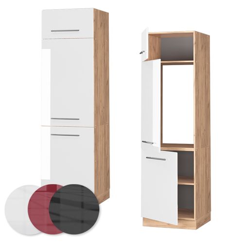 Armoire Pour Frigo Fame-line 38407 Blanc Haute Brillance 60cm