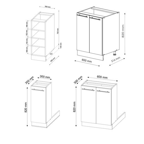 Îlot De Cuisine Fame-line 38732 Chêne Doré/anthracite 90cm Sans Pt