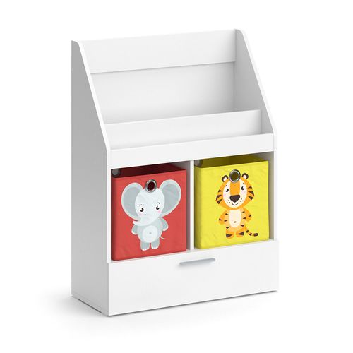 Bibliothèque Enfant Luigi 39442 Blanc 72x96.2cm Avec Tiroir Et 2 Boxes Pliants Opt.5