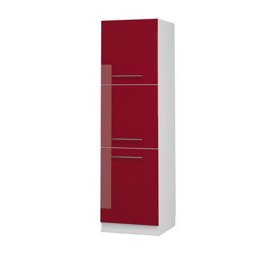 Meuble Pour Four Fame-line 38513 Rouge Bordeaux Haute Brillance 60cm