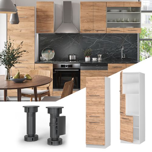 Meuble Pour Four Fame-line 38515 Chêne De Force Doré 60cm