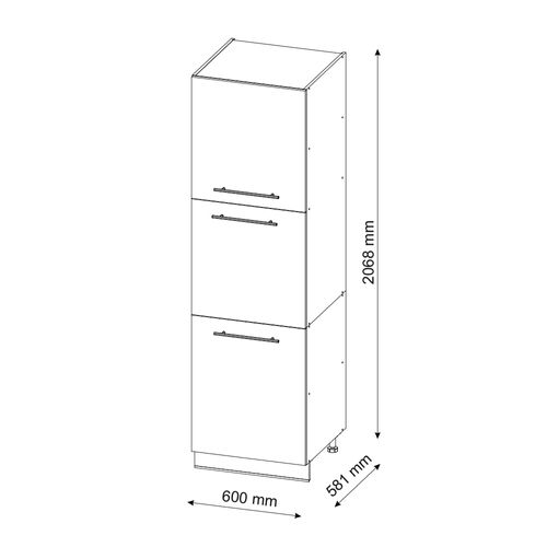 Meuble Pour Four Fame-line 38521 Blanc Campagne 60cm