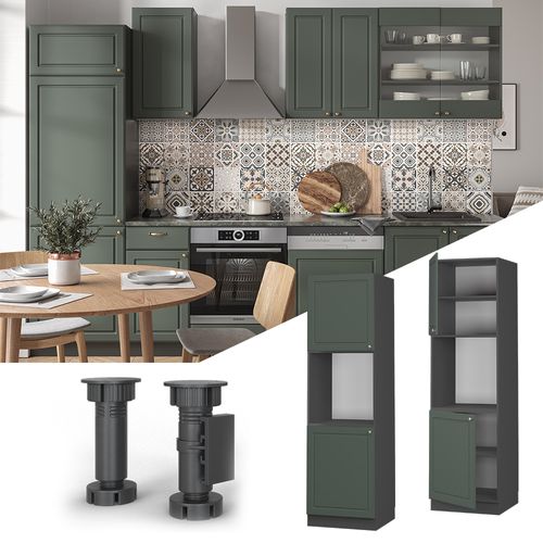 Meuble Pour Four Fame-line 38567 Vert Or Campagne 60cm Ouvert